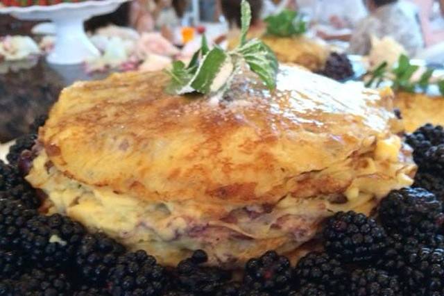 Crepe Cake with Blackberries