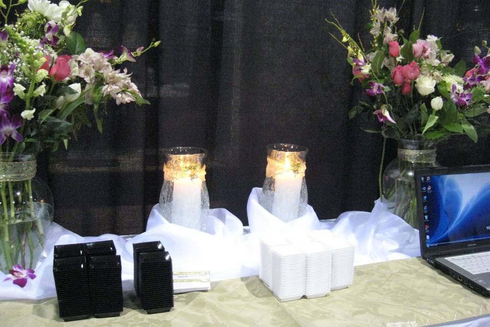 Table setting at a venue