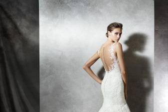 Low back wedding dress