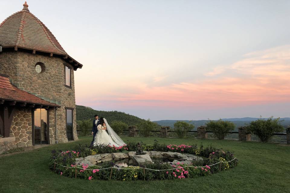 Sunset at the castle