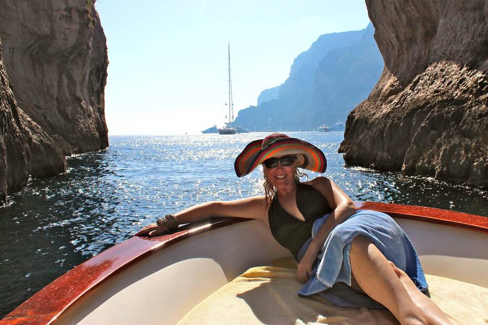 Boating in Capri, Italy