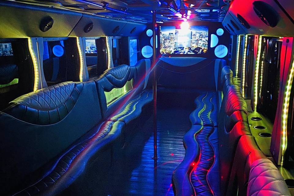 XL Party Bus Interior