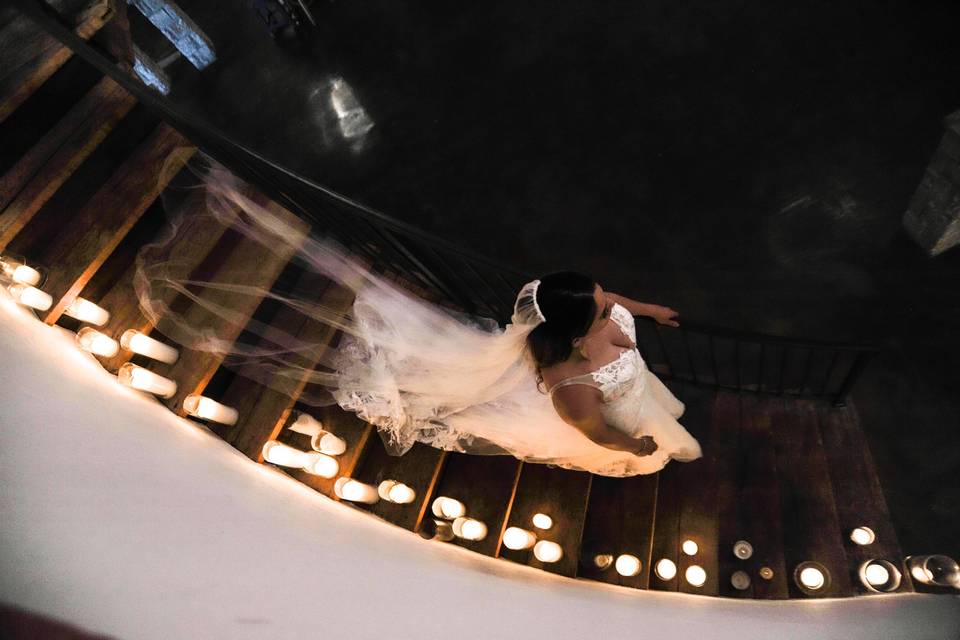 Staircase and Candlelight