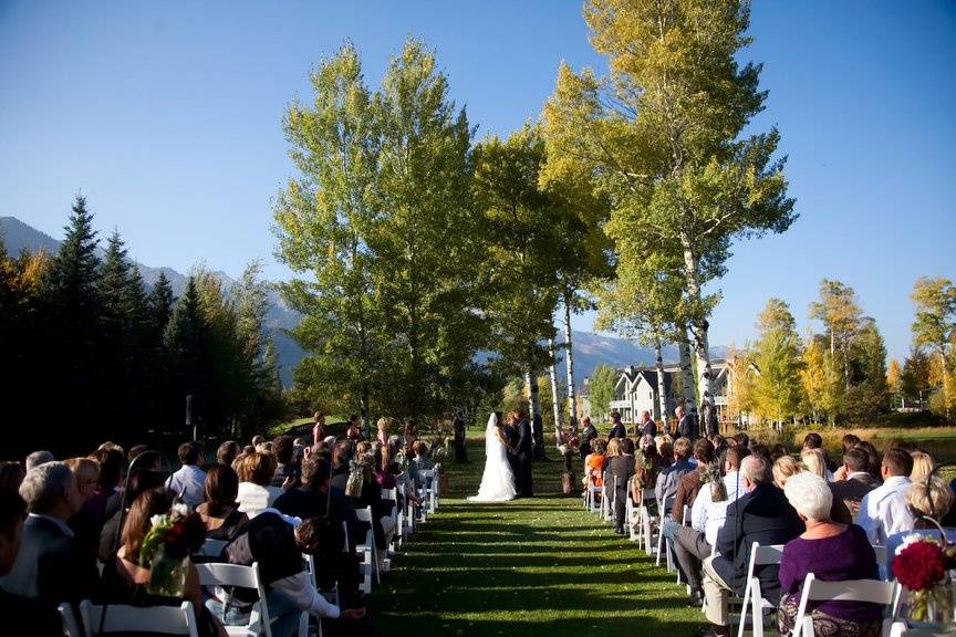 Outdoor wedding ceremony