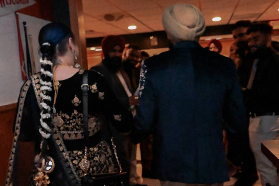Entering the celebration