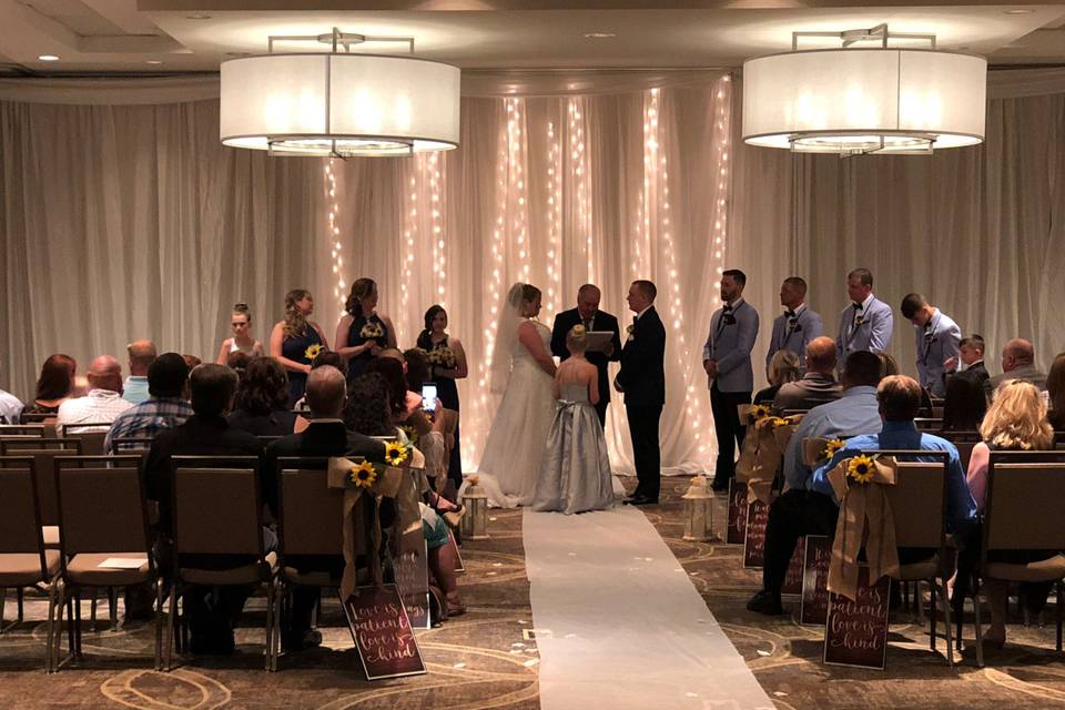 Small on-site ceremony