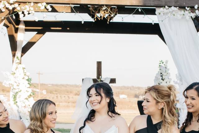 Hair + makeup on bridal party
