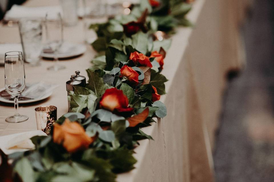 Fall table garland