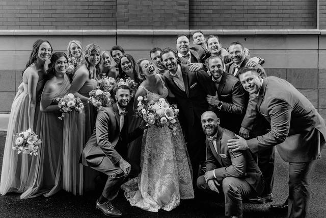 Couple and Wedding Party