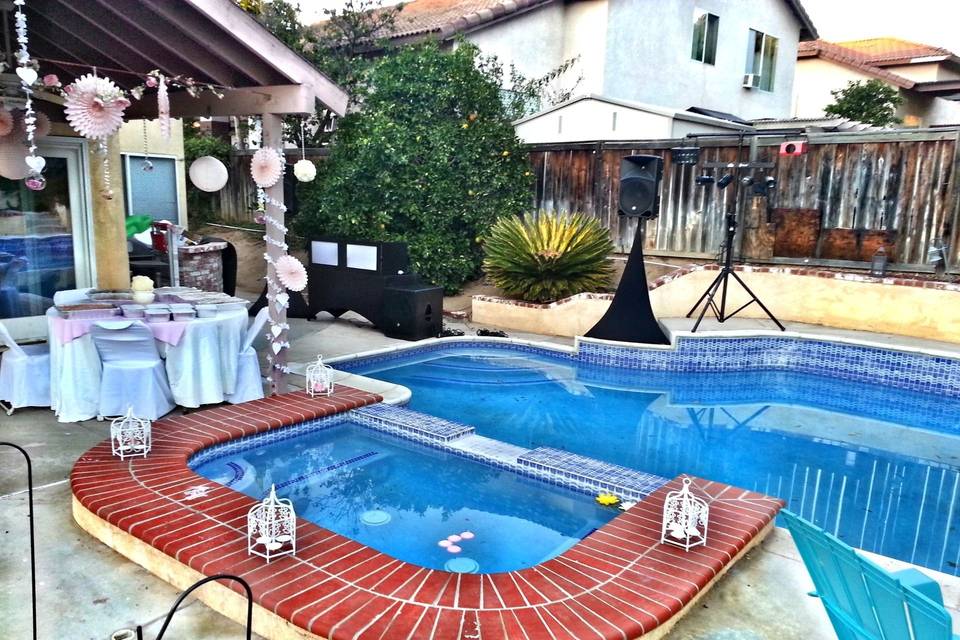 Venue with swimming pool