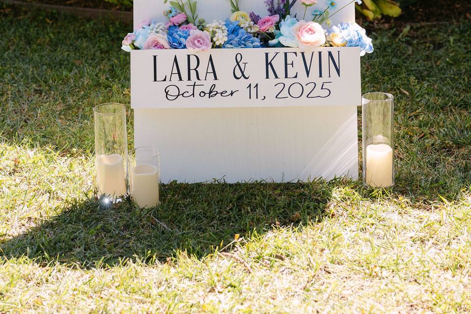 Custom welcome sign
