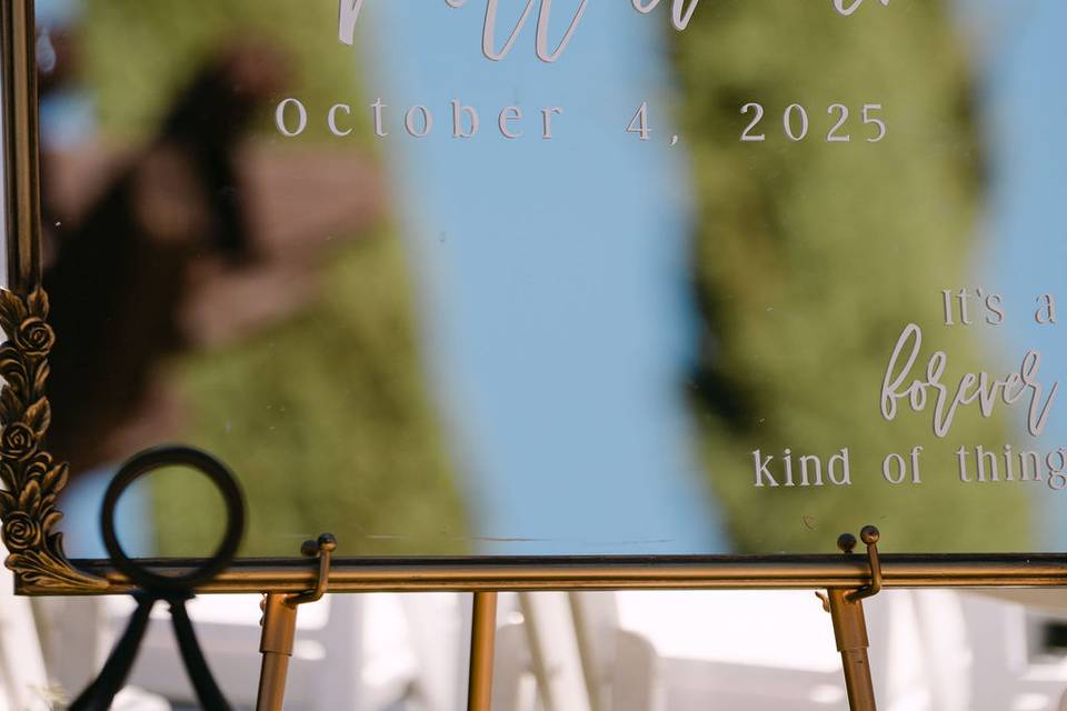 Custom welcome mirror