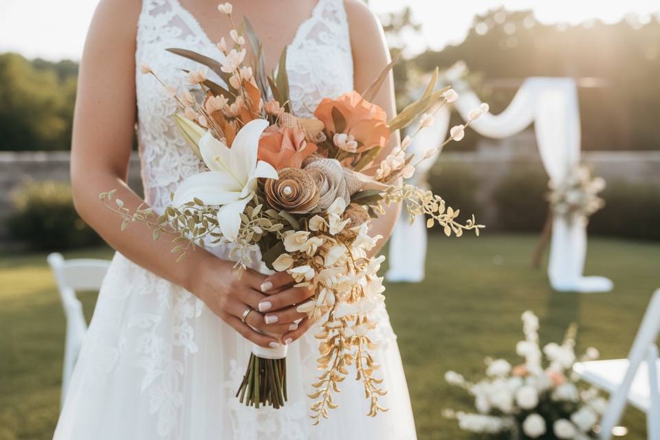 Lily Cascading Bouquet