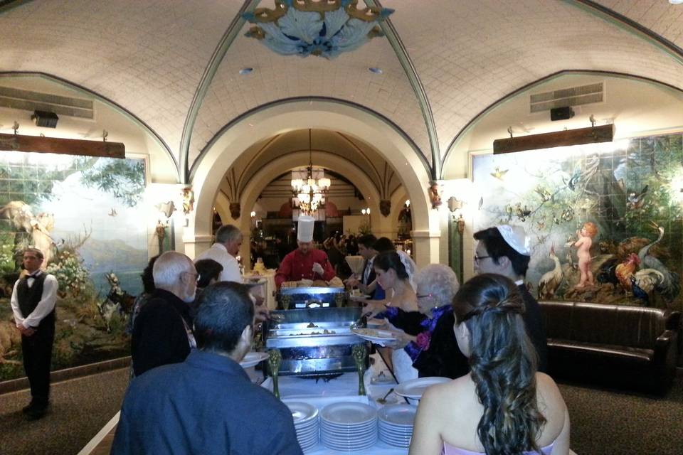 Wedding buffet area