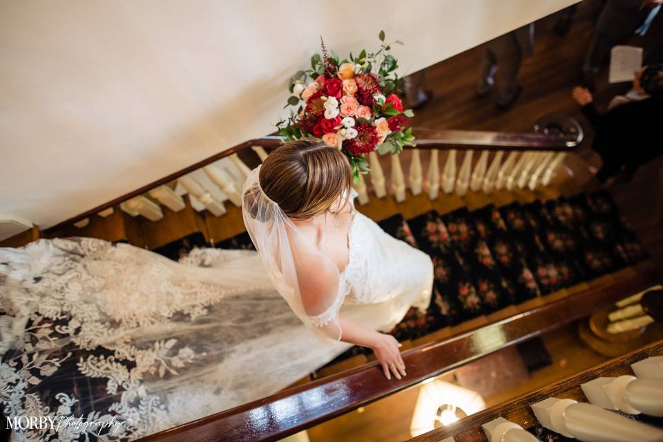 Bride in Springton Manor House