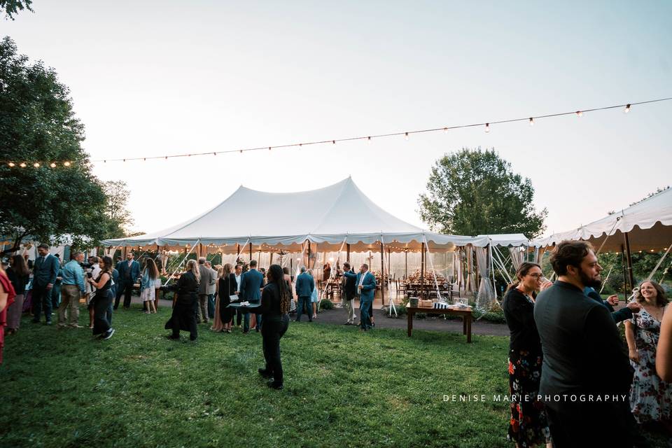 Outdoor tented wedding