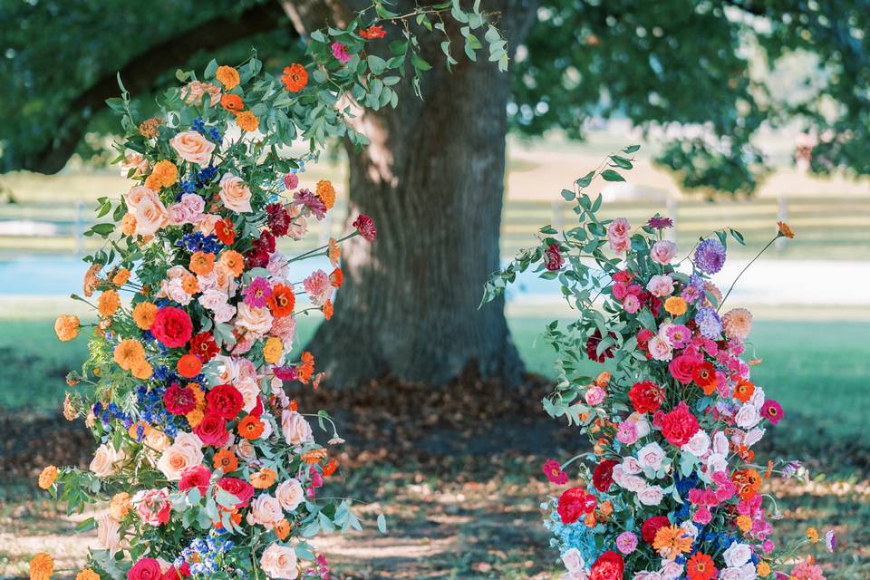Bright floral arch