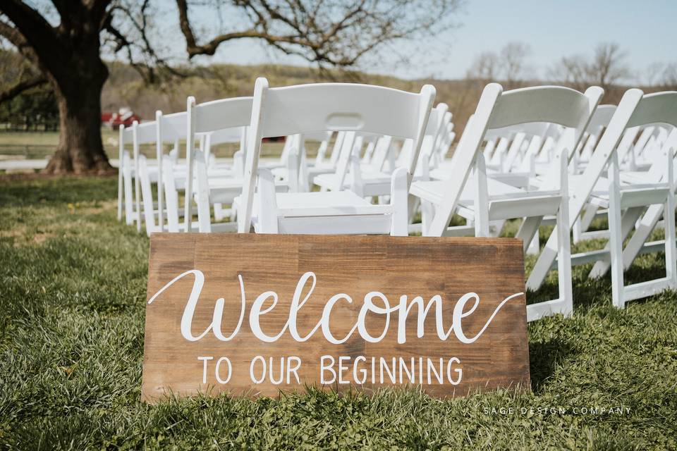 Welcome sign