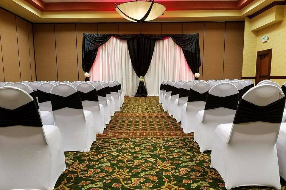 Wedding ceremony setup