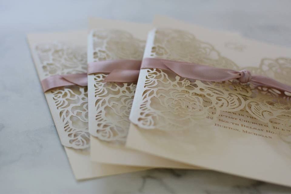 Ribbon Wedding Invitations