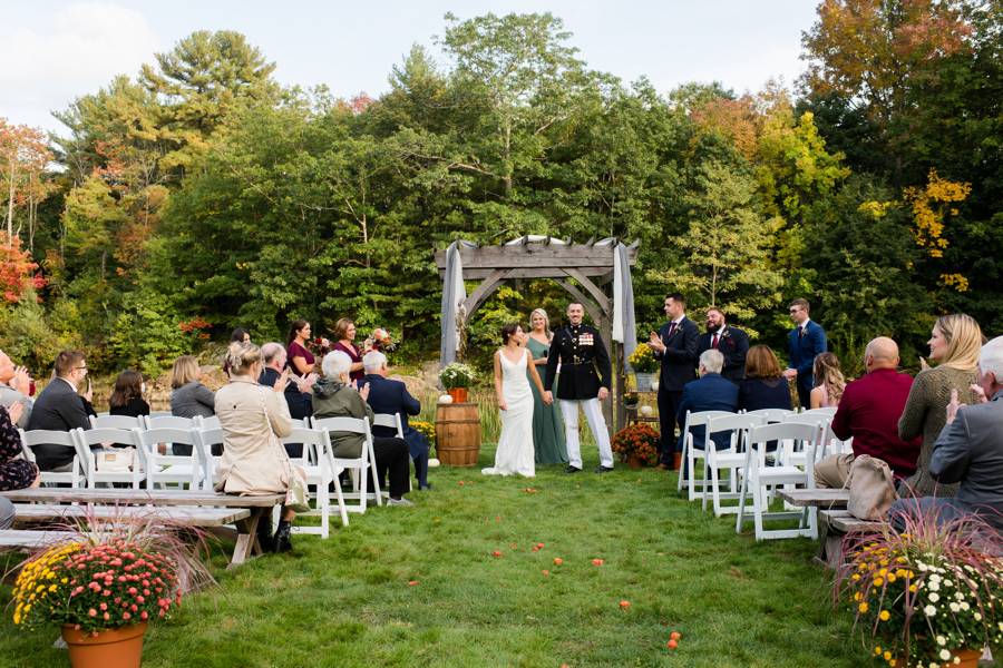 Autumn Wedding at the Pond