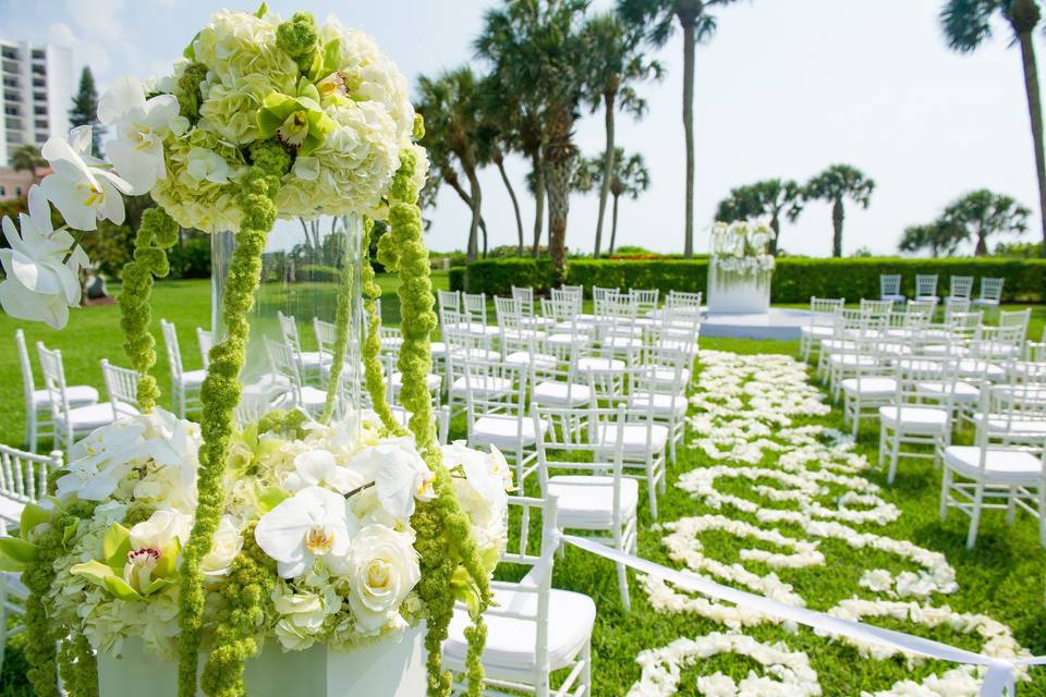 Wedding ceremony area