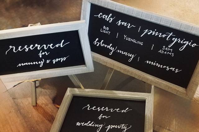 Table & bar signs