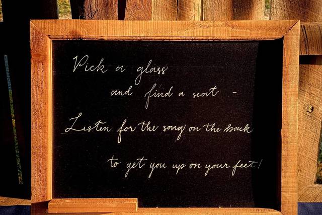 Chalkboard sign, rustic