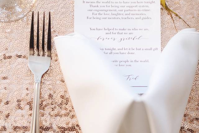 “Thank you” place setting