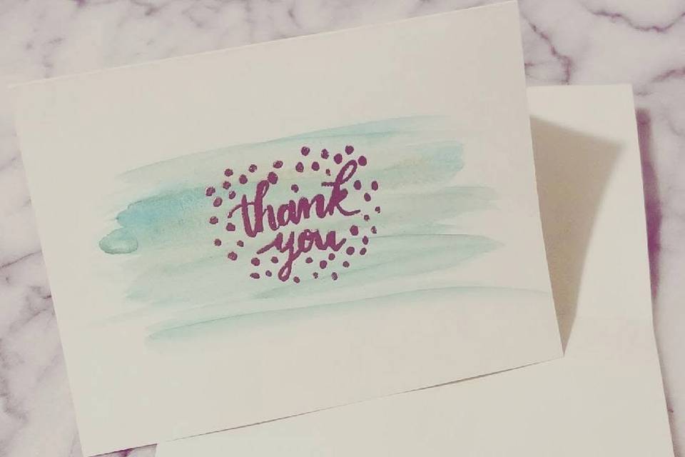 Custom thank you cards
