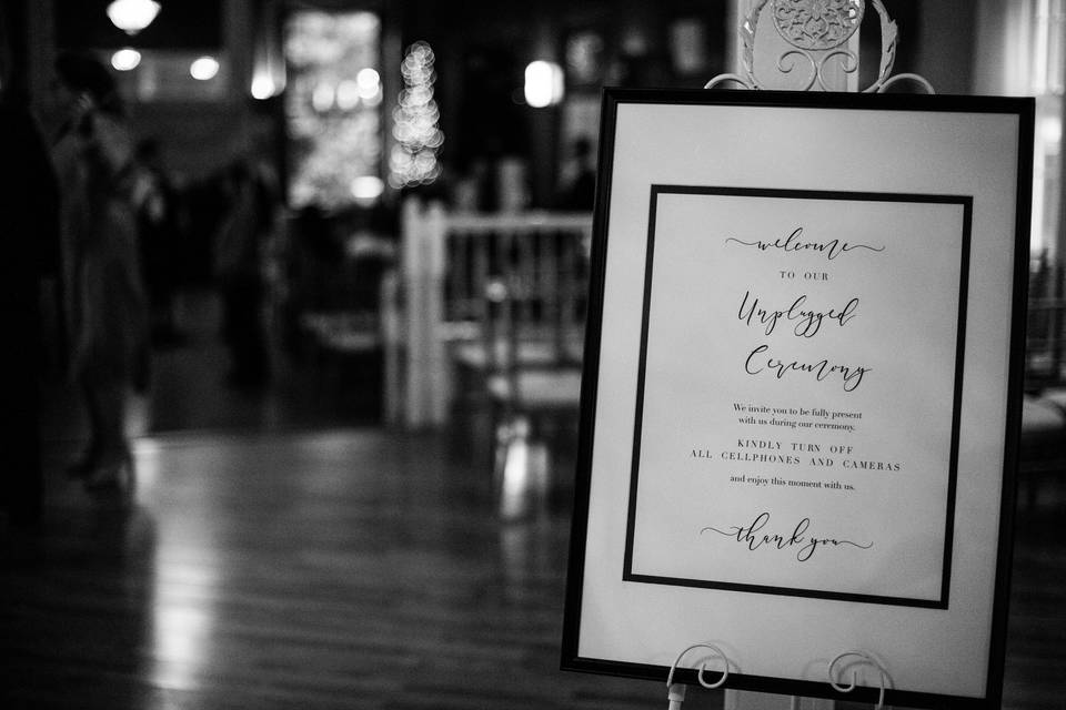 Custom wedding signage