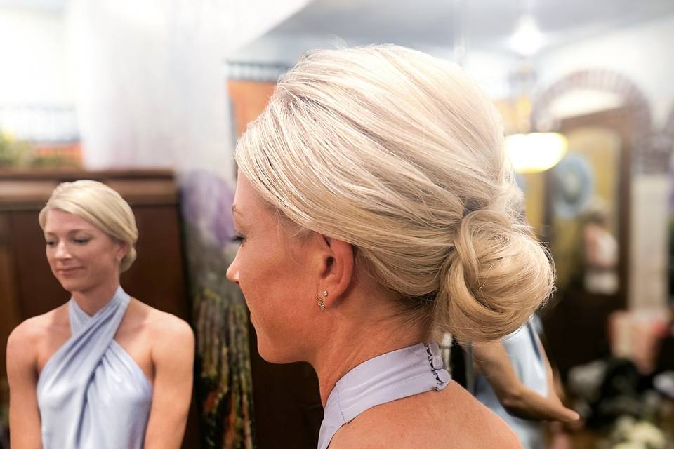 low updo Bride Hair