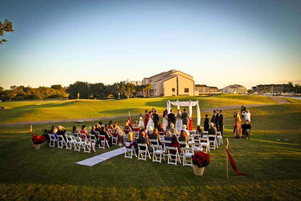 Outdoor wedding ceremony