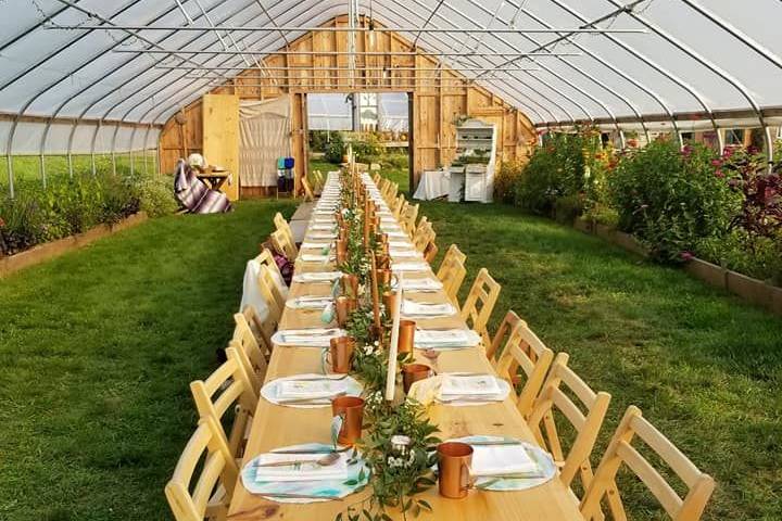 A long table set-up