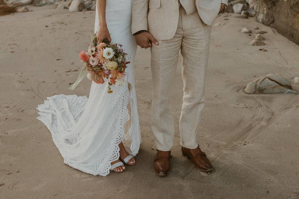 Details of wedding attire