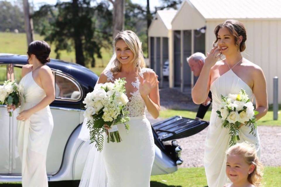 Ladies with their bouquet