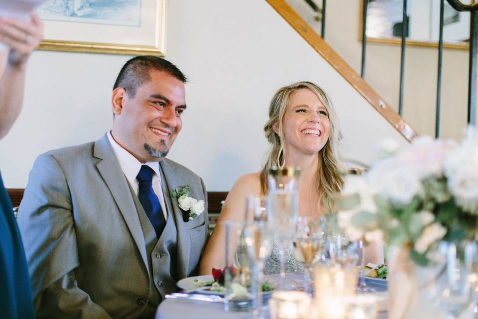 Smiles during the reception