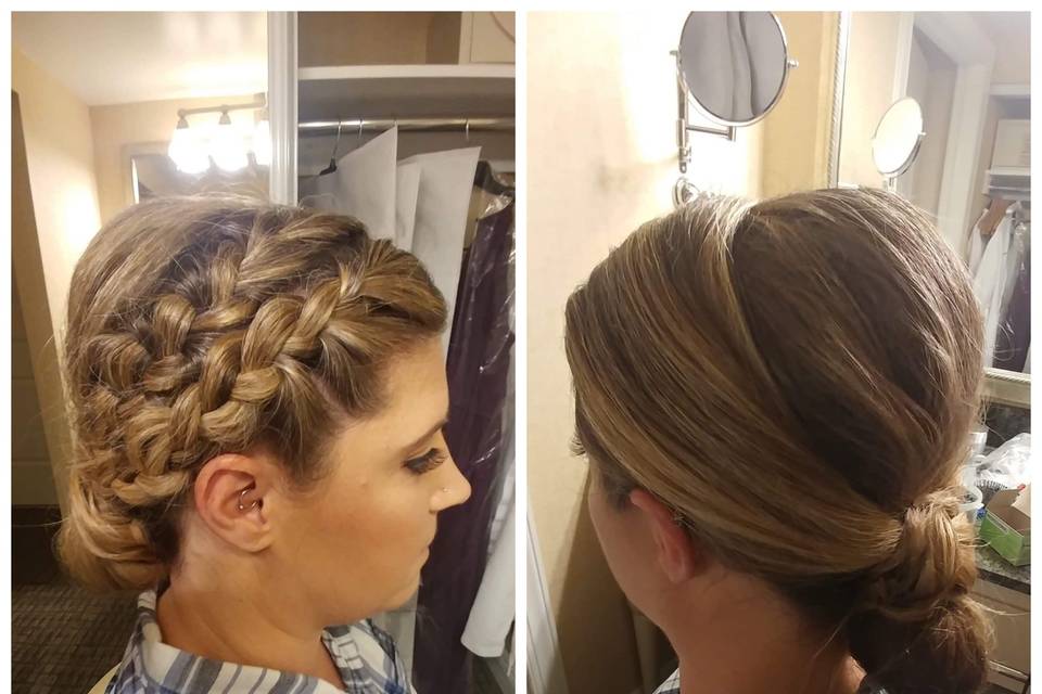 Double braided updo