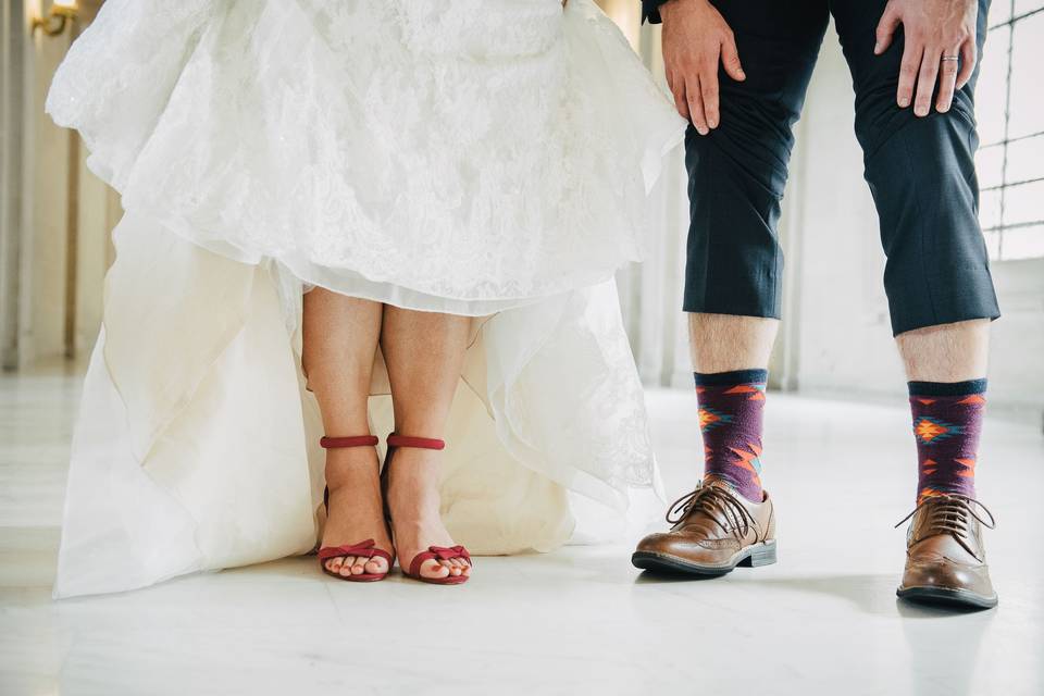 Wedding shoes sf city hall