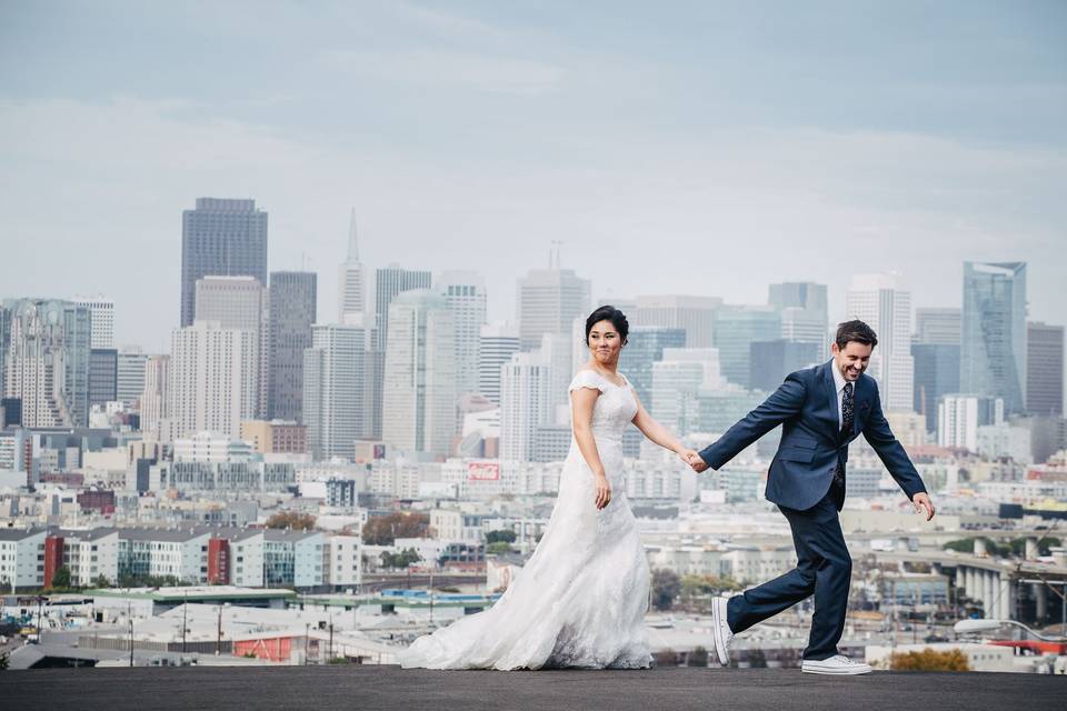 Potrero hill wedding photo sf