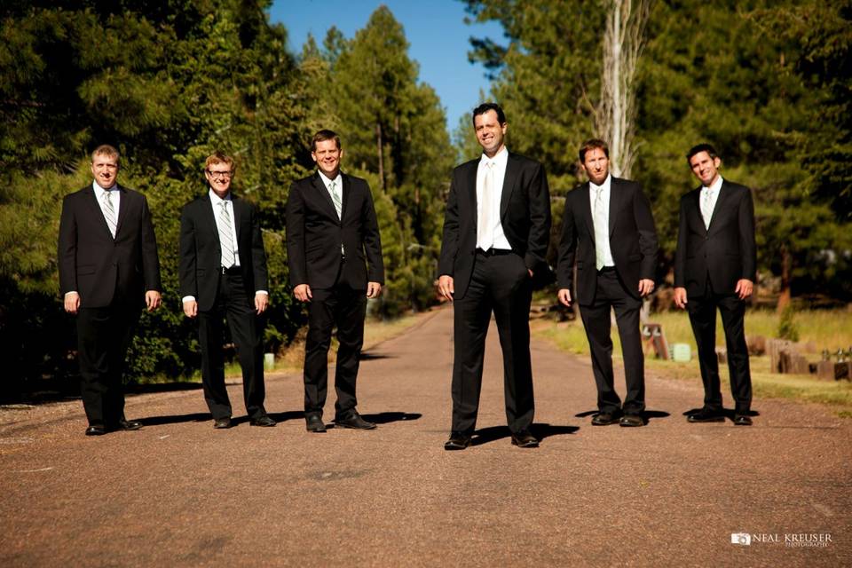 Groom and groomsmen