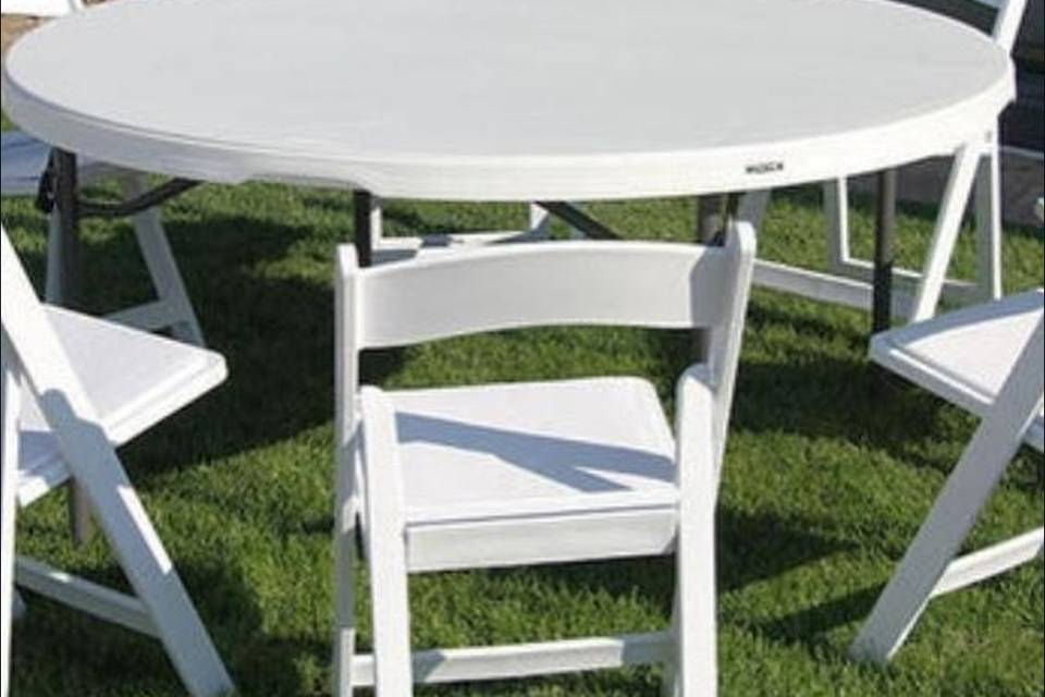tables & chairs seating upto 8