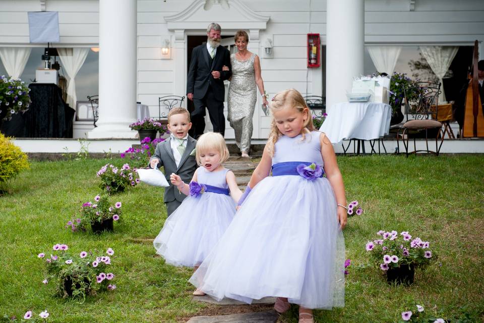 Flower girls and ring boy