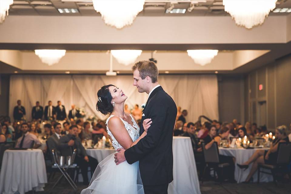 The newlyweds' first dance