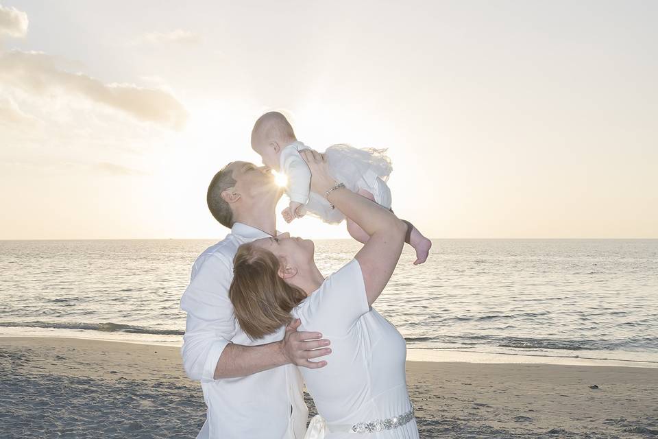 Beach Ceremony with Baby