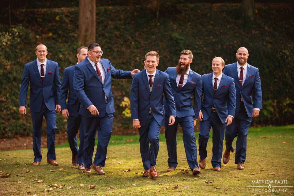 Groom and his groomsmen