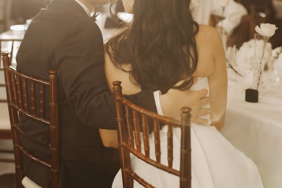 Half up reception style
