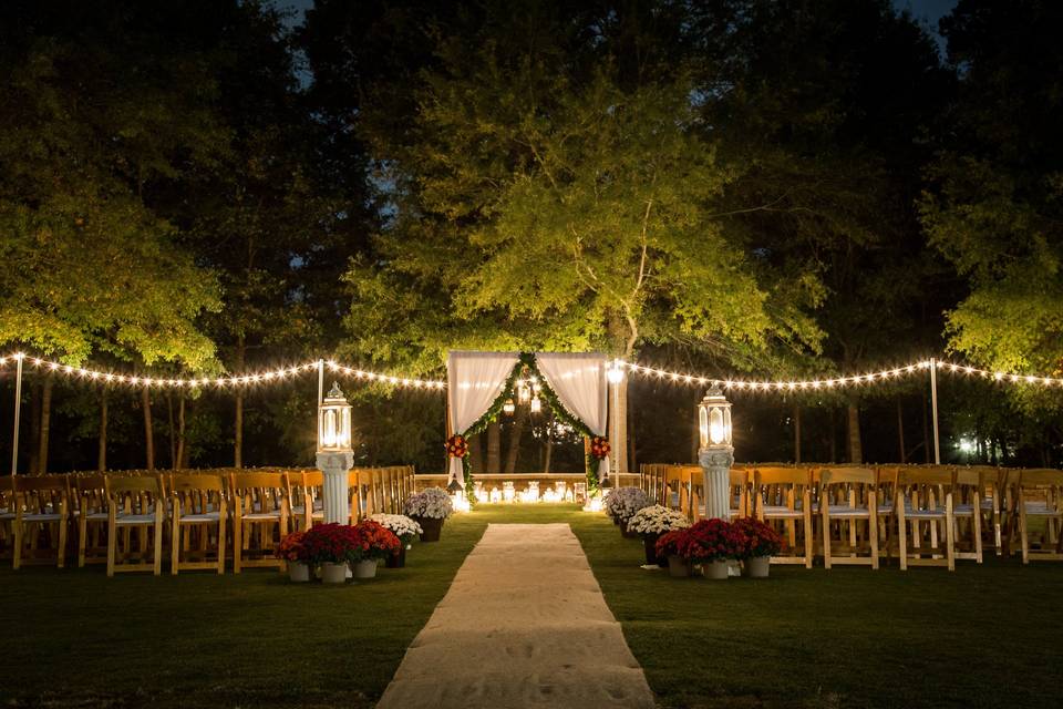 Wedding ceremony setting