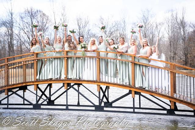 Arched Bridge over lake