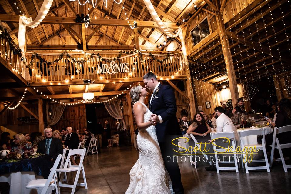 Beautiful lighting in the barn